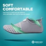 SEEKWAY Water Shoes Quick-Dry Aqua Socks Barefoot Slip-on for Beach Pool Swim River Yoga Lake Surf Women Men Black SK001 - Image 3