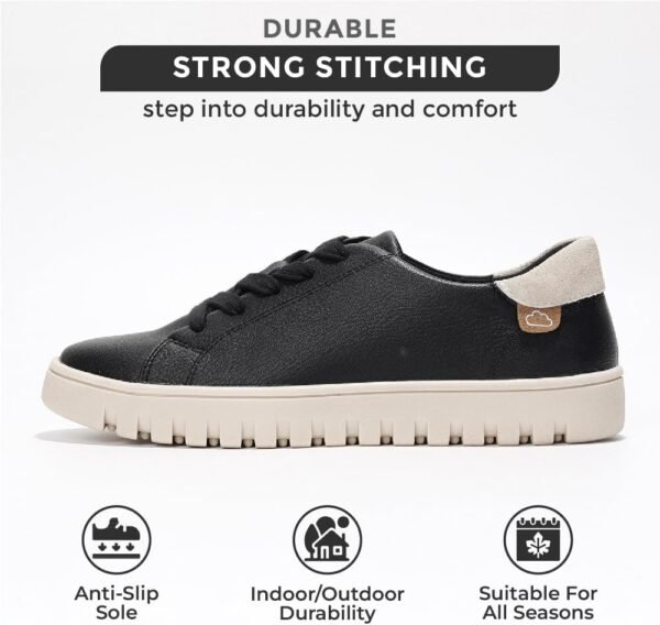 Project Cloud Tennis Shoes Womens Sneakers - Memory Foam Non Slip Fashion Ladies Shoes for Women Footwear - Lightweight Lace Up Comfortable Platform Sneakers (Paisley) - Image 3