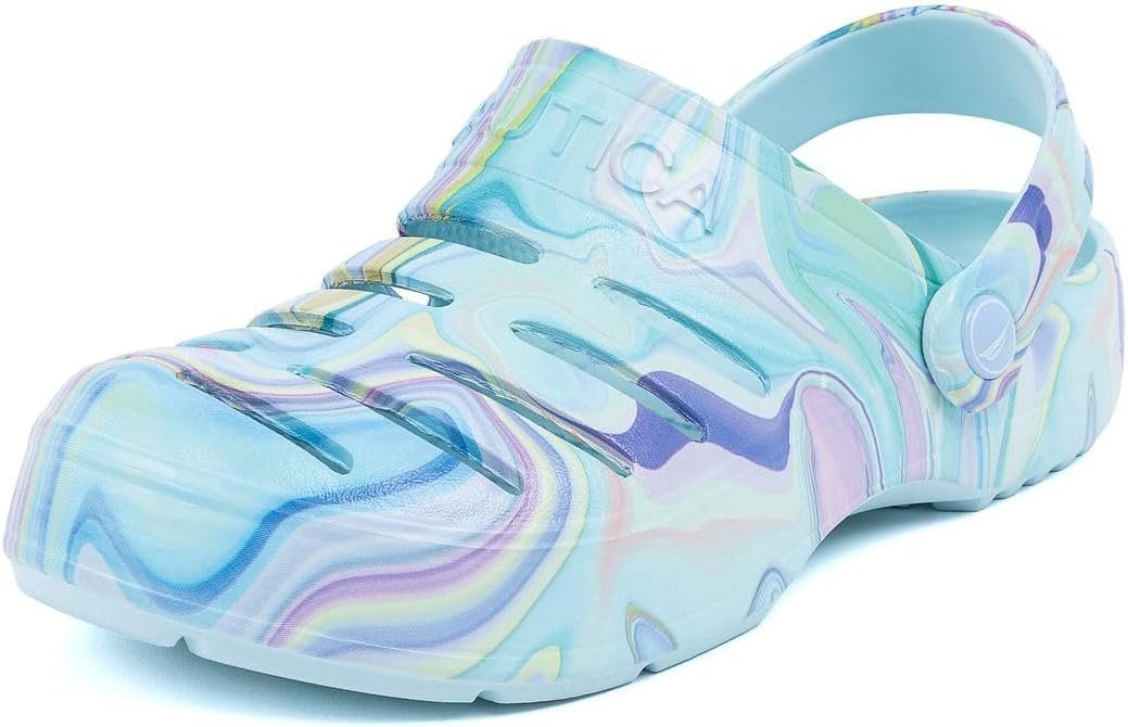 61JUmagcVXL._AC_SL1080_.jpg Nautica Women's Clogs - Athletic Sports Sandal - Water Shoes Slip-On with Adjustable Back Strap - Beach Sports Shoe - River Edge - Image 1