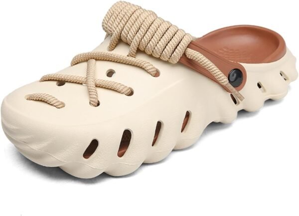 Men's Summer Mules Clogs, Lightweight and Soft with lace - up Design. Suitable for Home, outings and Beach, a Great Choice for Family Life. - Image 1