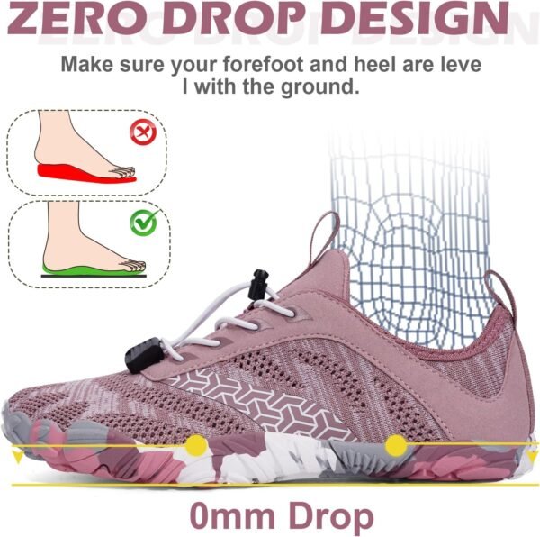 Hike Barefoot Shoes Women Men with Wide Toe Box Footwear Healthy Non-Slip Hike Beach Pool Aqua Swim Surf Hiking Running Athletic Water Shoe - Image 4