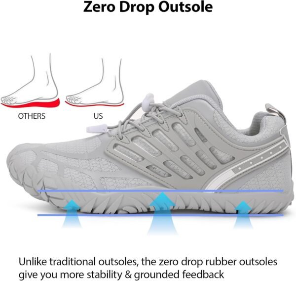 Hike Barefoot Shoes Women Wide Toe Box Zero Drop Minimalist Shoes for Workout Cross-Trainer Walking Hiking Water Grounded Footwear - Image 2