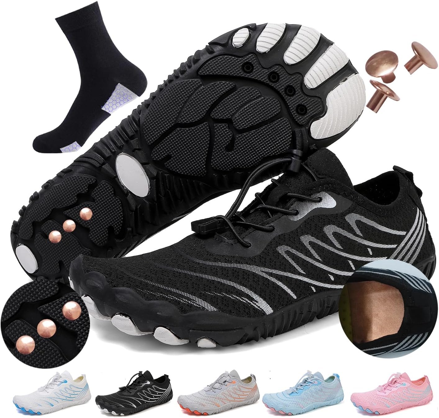 71akpT7CymL._AC_SL1500_.jpg Grounding Shoes with Copper Grounded Footwear Barefoot Shoes Effectively Soft Comfortable - Image 1