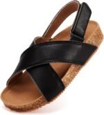 BMCiTYBM Toddler Boys Girls Sandals Open Toe Arch Support Slides Adjustable Straps Cork Footbed Slippers for Indoor Outdoor - Image 2