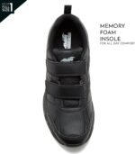 Avia Avi-Union II Strap Non Slip Shoes for Men, Hook and Loop Mens Walking Shoes with Memory Foam, Comfort Restaurant and Diabetic Shoes for Men - Black Wide or Extra Wide Width Safety Footwear - Image 4