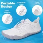 Hike Barefoot Shoes Women Men Footwear Wide Toe Quick-Dry Pro Barefoot Beach Swim Minimalist Grounding Shoes Breathable Non-Slip Grounded Footwear for Walking Kayaking Hiking Surfing - Image 2