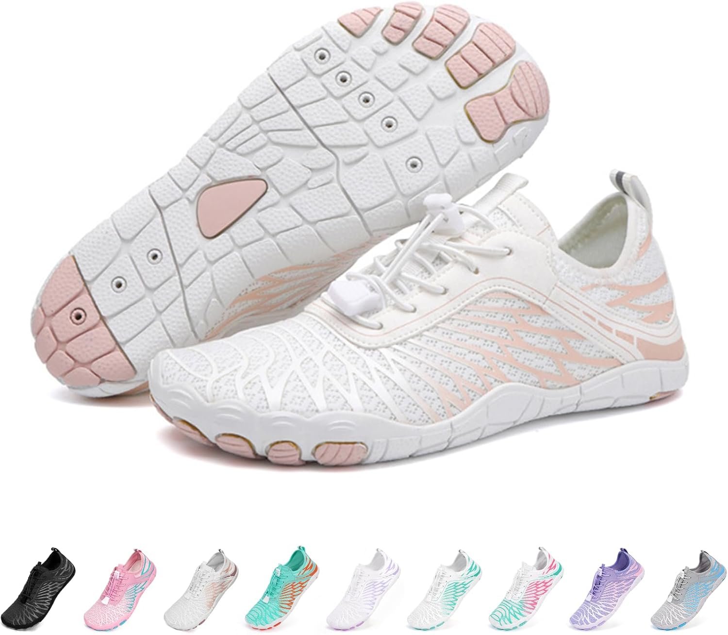 71sNxv6Gz8L._AC_SL1500_.jpg Hike Barefoot Shoes Women Men Non-Slip Healthy Breathable Fashion Trail Running Womens Mens Wide Toe Zero Drop Water Shoe - Image 1