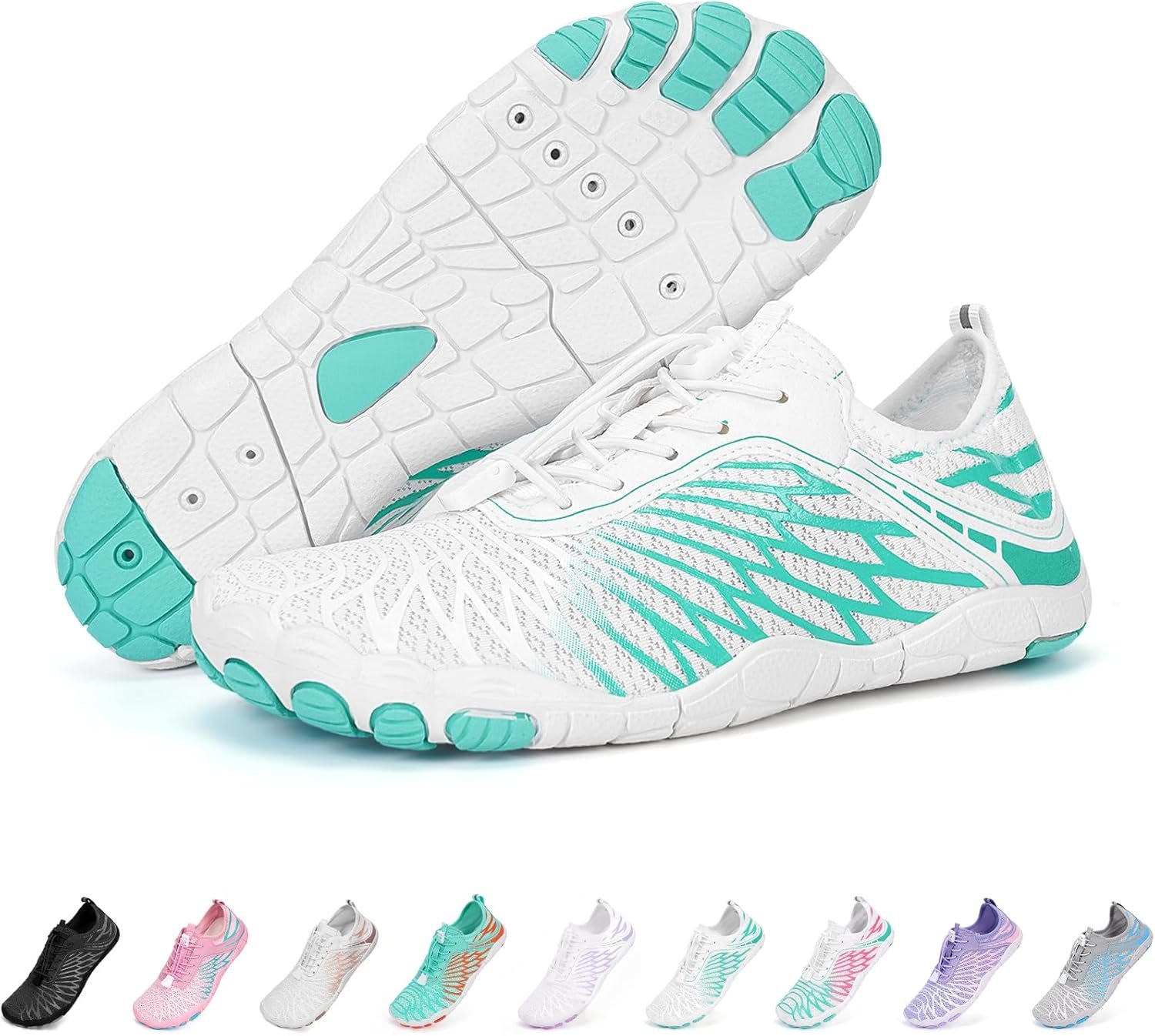 71yDG4iO-iL._AC_SL1500_.jpg Hike Barefoot Shoes Women Men Non-Slip Healthy Breathable Fashion Trail Running Womens Mens Wide Toe Zero Drop Water Shoe - Image 1