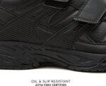 Avia Avi-Union II Strap Non Slip Shoes for Men, Hook and Loop Mens Walking Shoes with Memory Foam, Comfort Restaurant and Diabetic Shoes for Men - Black Wide or Extra Wide Width Safety Footwear - Image 3