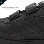 Avia Avi-Union II Strap Non Slip Shoes for Men, Hook and Loop Mens Walking Shoes with Memory Foam, Comfort Restaurant and Diabetic Shoes for Men - Black Wide or Extra Wide Width Safety Footwear - Image 2
