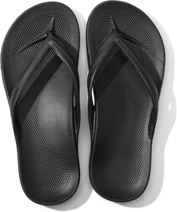Flip Flops for Women and Men with Arch Support Comfortable Recovery Slide Sandals Slip Resistant Shower Shoes Walking Thong Sandals Lightweight and Soft Footbed Slides Flip Flops - Image 5