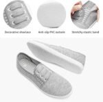 Women's Canvas Slip On Sneakers - Casual Walking Shoes, Non Slip Work Shoes - Image 5
